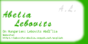 abelia lebovits business card